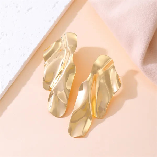 Geometric Gold Metal Earrings