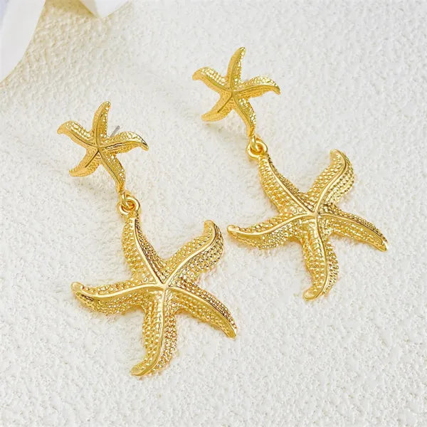 Starfish Dangle Drop Earrings