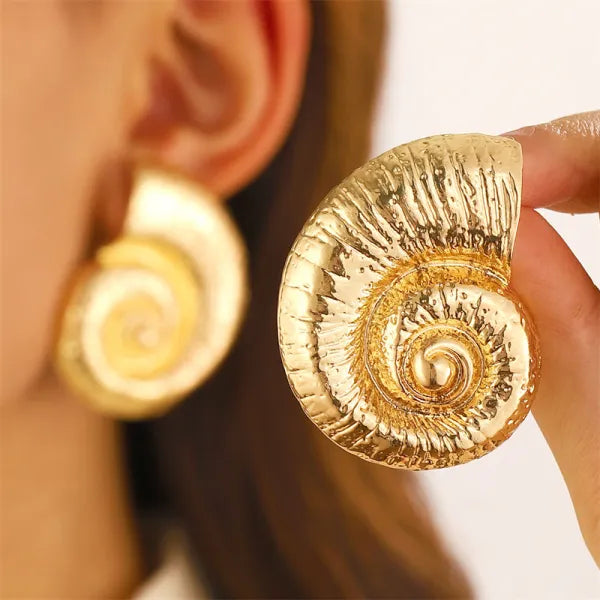 Boho Gold Seashell Shell Earrings