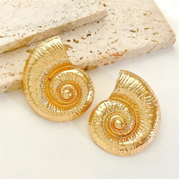 Boho Gold Seashell Shell Earrings