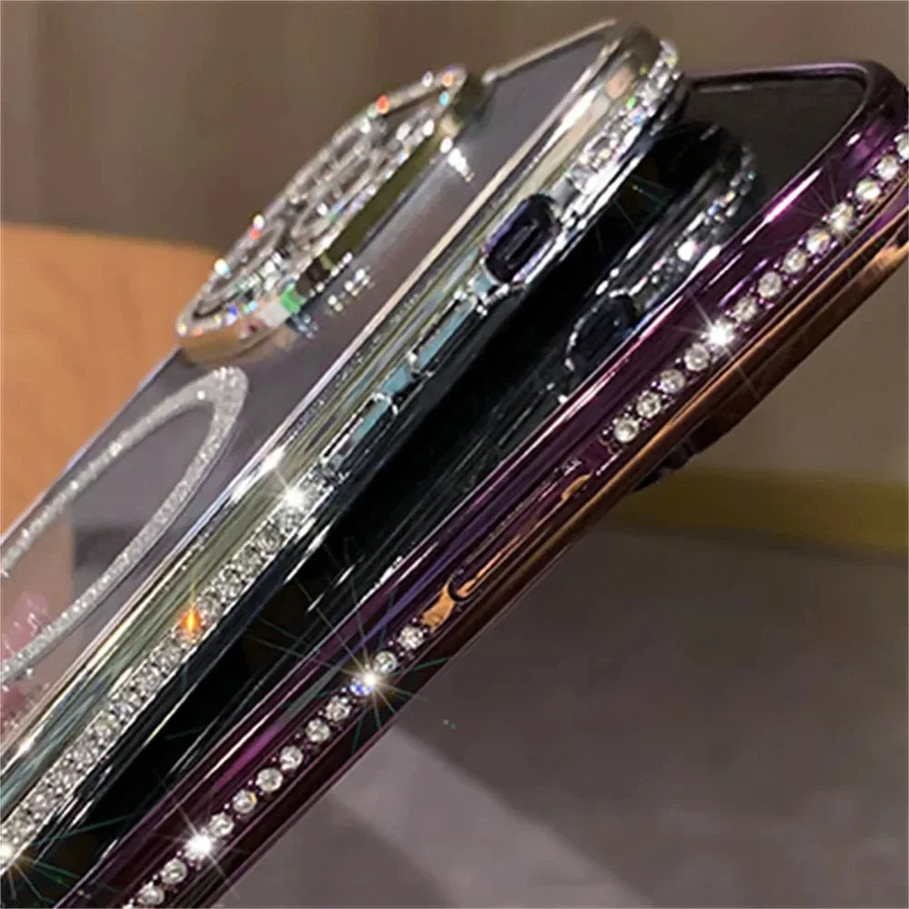 Glitter Diamond Transparent Phone Case For iPhone