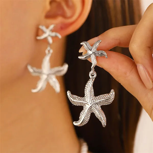 Starfish Dangle Drop Earrings