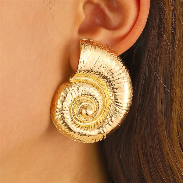 Boho Gold Seashell Shell Earrings