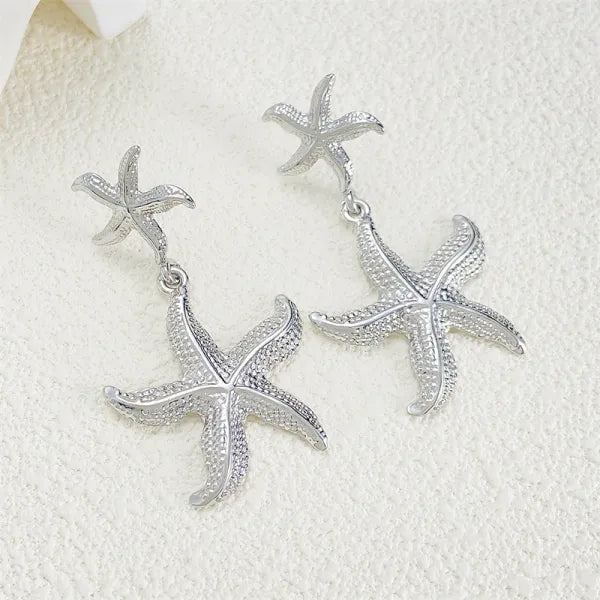 Starfish Dangle Drop Earrings